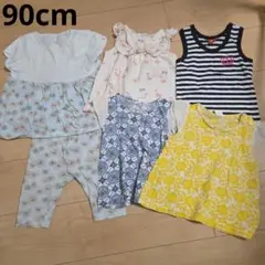ユニクロベビードールフタフタ90cm夏まとめ半袖半ズボン女の子