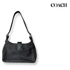 COACH コーチ デニムキャンバス ワンショルダーバッグ ブラック レディース