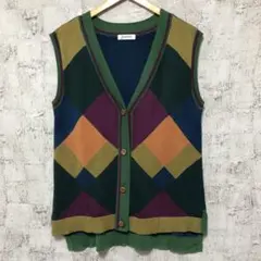 【Jocomomola】ホコモモラ インターシャニットベスト 40(M)