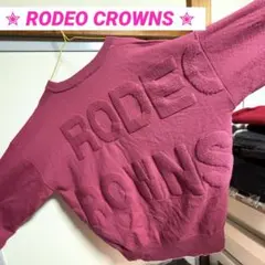 ロデオクラウンズ★立体ビッグロゴ　オーバーサイズ　　ニット