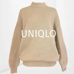 【ユニクロ】 コットンニット セーター 無地 ベーシック 秋冬向け（M）