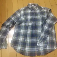チェック柄 長袖シャツ ボタンダウン　L