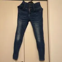ハイウエスト スキニーデニム デニムブルー