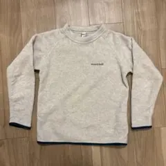 モンベル キッズ クリマプラス ライトスウェット アイボリー 130cm