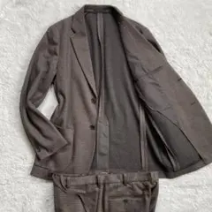 【極美品・近年モデル】ユニクロ　セットアップ　コンフォート2Bジャケット　千鳥柄