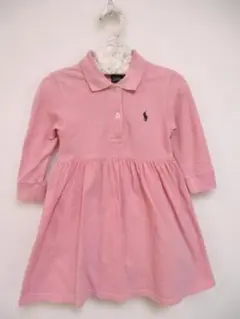 Polo Ralph Lauren 長袖ワンピース ロンパースピンクM6-12m