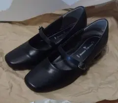 Romeo Valentino ブラックパンプス 22.5cm