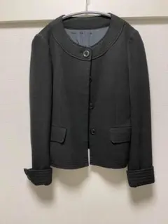 【美品】ユナイテッドアローズ　ノーカラージャケット ブラック　黒　スタイリッシュ