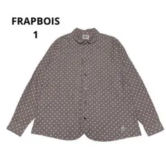 極美品/近年モデル】フラボア 25AW サテン切替 ドットチェックシャツ 2 