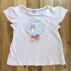 エニィファム　リトルツインスターズ キキララ 袖レースTシャツ 120のサムネイル