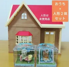 シルバニアファミリー　きいちご林のお家と人形2体セット