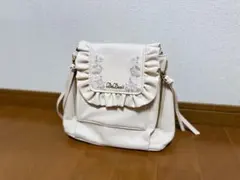 【美品】LIZ LISA リズリサ ショルダーバッグ フリル 花刺繍 アイボリーのサムネイル