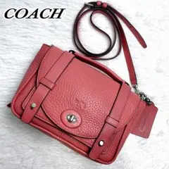 未使用級✨COACH ショルダーバッグ ブリーカー ペブルトレザー シボ ピンク