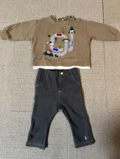 familiar トレーナーとパンツセット