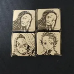 鬼滅の刃 お楽しみくじ　台本表紙スクエア缶バッジ　竈門炭治郎　禰豆子 セット