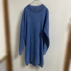 レディースデニム風ワンピースクルーネック 長袖Ｍサイズ