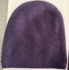 ユニクロ　スフレヤーンニットビーニー　パープル
