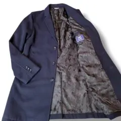 BEAMS HEART ビームスチェスターコート ネイビー 紺 L 美品