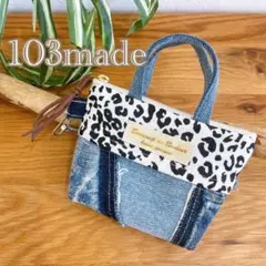 デニムリメイク♦︎ポケットティッシュ入れ ミニトート型ポーチ ミニ財布②