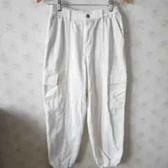 ☆GU ジーユー デニム カーゴ ジョガーパンツ オフホワイト М☆