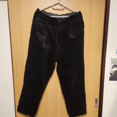 黒 コーデュロイ パンツ リラックスフィット