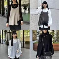 ASYMM Bellow Knit Vest（ベローニットベスト） ブラック新品