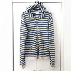 visvim ボーダー ジップアップ スウェット パーカー 2 ヴィズビム 希少のサムネイル