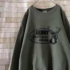 ONEITA スウェット USA製 アニマル柄 トナカイ 裏起毛 XL