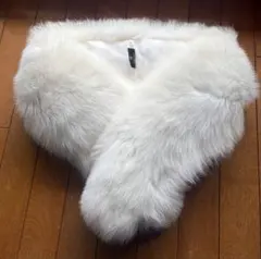 振袖　着物用　ショール　SAGA FOX FUR ホワイト