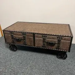 トランク レトロ調 宝箱 天然木 Troll 幅82cm Lサイズ - メルカリ