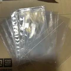 シール帳 台紙 A7 シール 6穴 リング リフィル　10枚　クリア