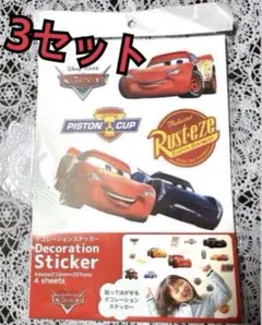 【3セットで】カーズ デコレーションステッカー 4シート入り