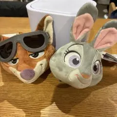 しまむら　ズートピアぬいぐるみチャーム　ニック&ジュディ