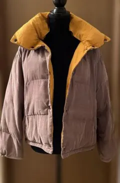 ROSE BUDローズバッドリバーシブルダウンジャケット　ベージュイエロー