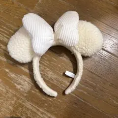 ミッキー耳デザイン カチューシャ ホワイト