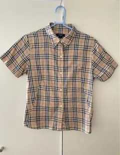 Burberry バーバリー　レディースチェック柄 半袖シャツ