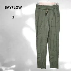 BAYFLOW ベイフロー テーパードパンツ カーキ ウエストゴム イージー