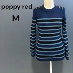 【新品タグ付】poppy red コットンニットM
