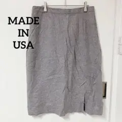 USA製✨ヴィンテージ✨タイトスカート 膝丈 グレー 派手糸混　アメリカ古着