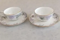 未使用　Noritake ノリタケ カップ＆ソーサー 2客セット ぶどう柄