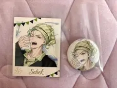 (即購入可)ツイステ くつろぎマイルーム フォト風カード 缶バッジ セベク