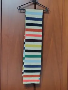 【希少スコットランド製】 paul smith ロングマフラー ボーダーマルチ