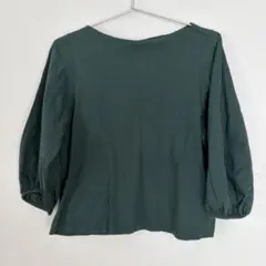 UNIQLO 7分袖カットソー グリーン系
