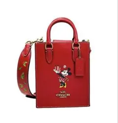 COACH ディズニー ミニーマウス ショルダーバッグ 赤　クリスマス