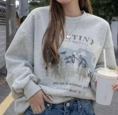 DAZY オーバーサイズ　グレー　スウェット　トレーナー