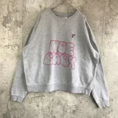 Y3726古着　トレーナー　スウェット　ワンポイント　グレー　90s Y2K