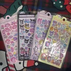 ボンボンドロップシール 4枚セット 3D 立体