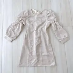 e.m.s ベージュ パフスリーブ ミニワンピのサムネイル