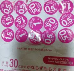 ヤマザキ春のパンまつり　点数シール