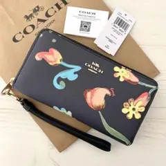 限定品！新品 COACH コーチ 長財布 花柄